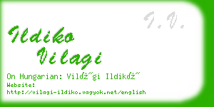 ildiko vilagi business card